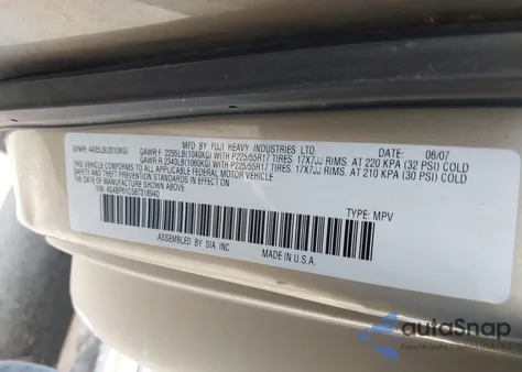 2008 Subaru Outback 2.5I/2.5I L.l. Bean Edition from USA, damaged, VIN 4S4BP61C587318940